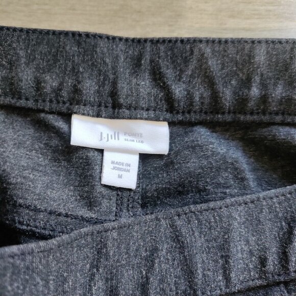 J.Jill Gray Ponte‎ Slim Leg Pull On Pants Woman's Size Medium - Picture 3 of 9